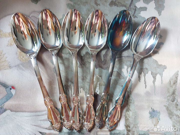 Набор столовых приборов мельхиор Серебряная Роза