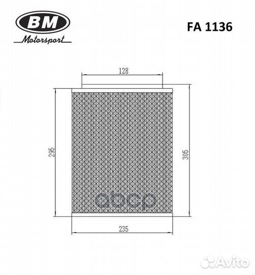 Фильтр воздушный FA1136 BM-Motorsport