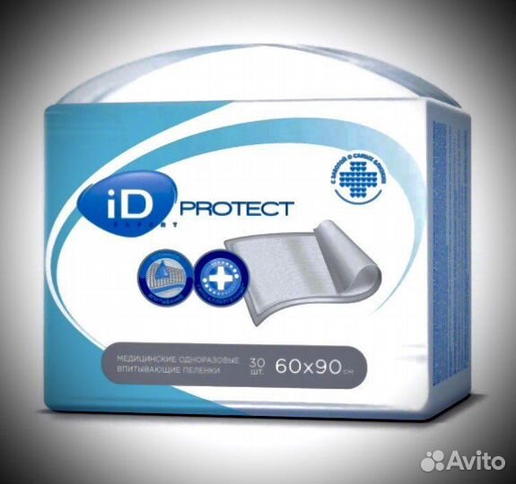 Пеленки ID protect expert одноразовые 60x90, 30 шт