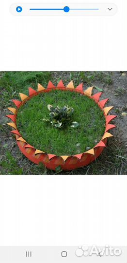 Клумбы из покрышек, колёс