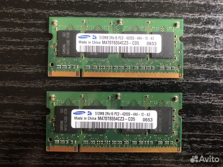 Samsung DDR2 512mb 2Rx16 PC2-4200S-444-12-A3