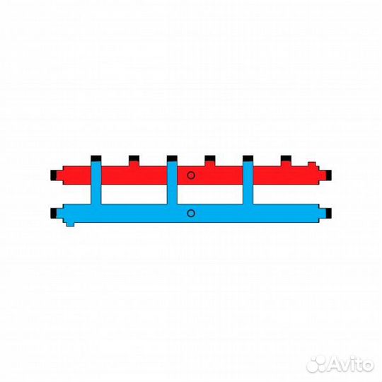 Распределительный коллектор 60 кВт, 3+1 контур