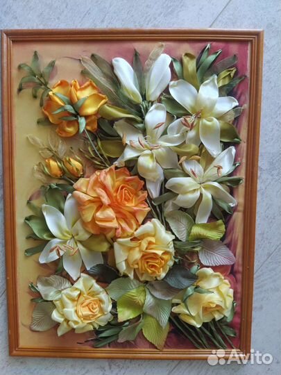 Панно на шелке