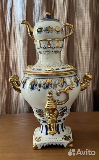 Самовар декоративный Гжель
