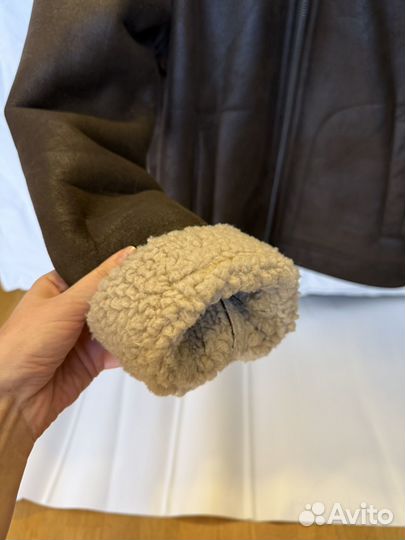 Дубленка женская 44 46 коричневая