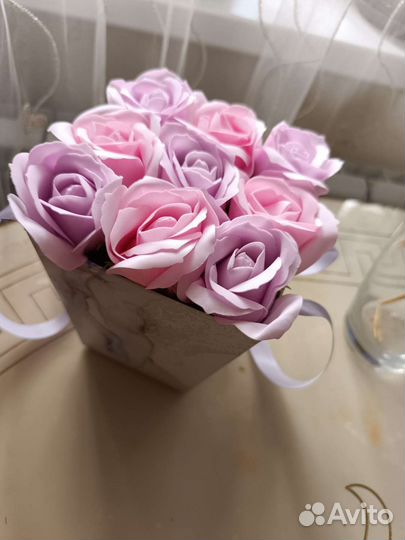 Букет из мыльных роз 9 штук