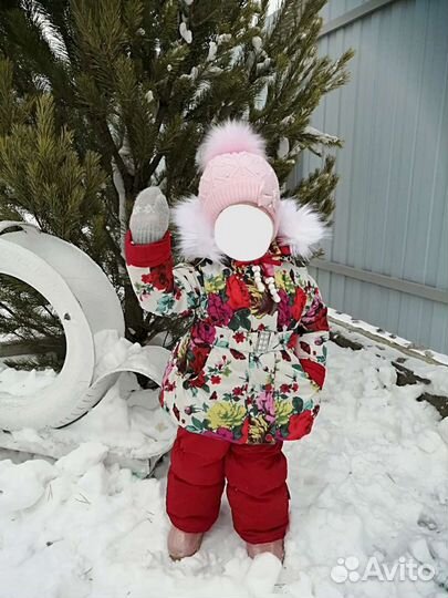Зимний комбинезон для девочки 86 92