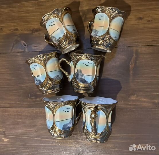 Сервиз винтажный СССР (ручная роспись) 22 пред