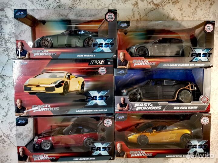 Jada модели форсаж 1/24 fast and furious