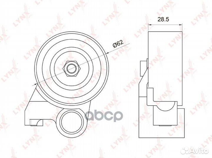 Ролик натяжной ремня грм PB1072 lynxauto