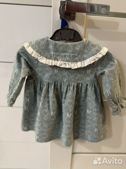 Платье фланелевое 80