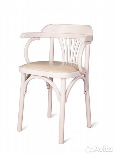 Стул Венский мягкий беленый дуб экокожа бежевая. Р