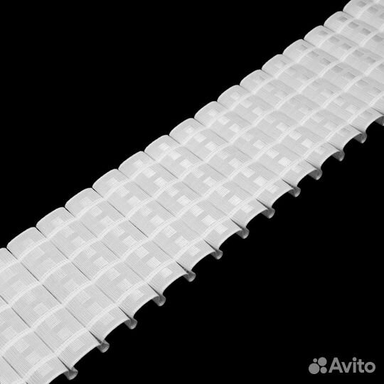 50м/10см Многокарманная шторная лента тканая 1:2