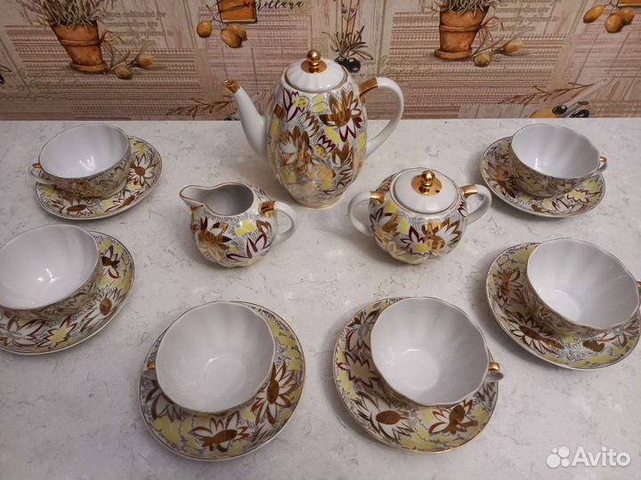Сервиз чайный Золотые Ромашки лфз