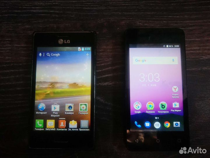 Телефон LG и Fly