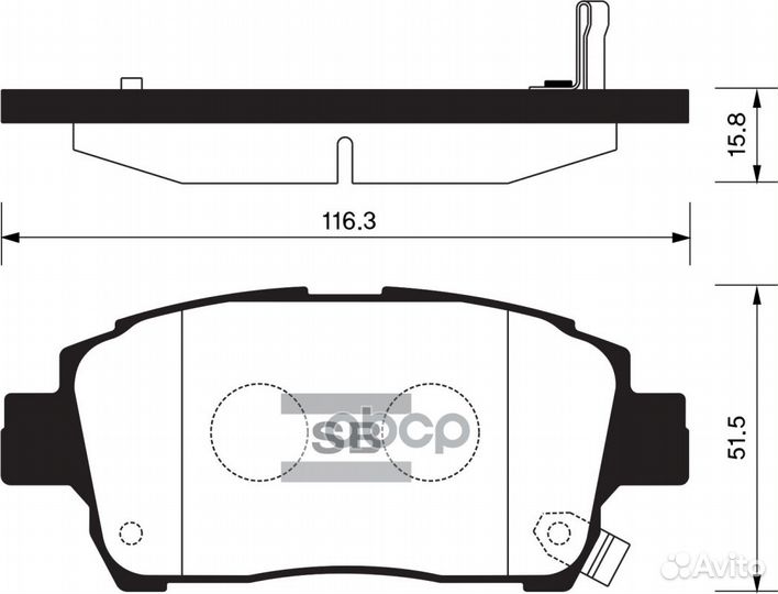 Колодки тормозные дисковые, передние 10 50 SP1244