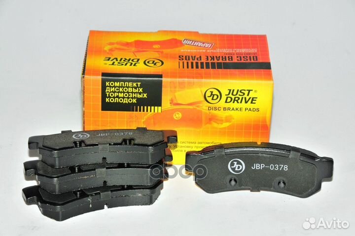 Колодки тормозные, задние D9060 JBP0378 Just Drive