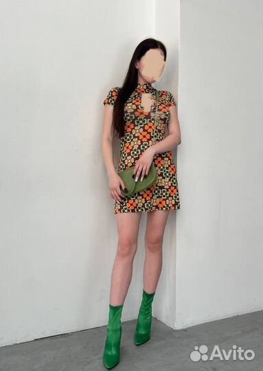 Силуэтное винтажное платье H&M оригинал у2к