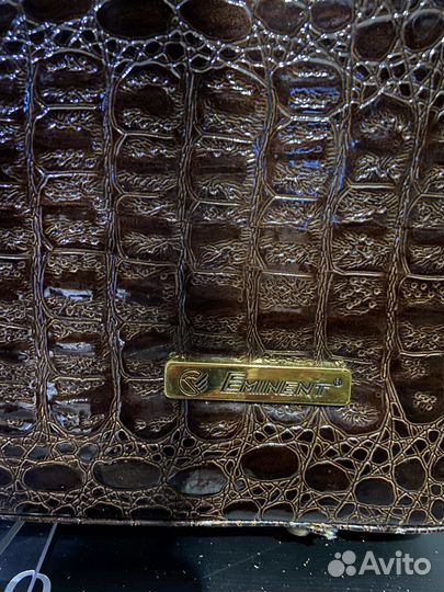 Дипломат кожаный с тиснением под крокодила