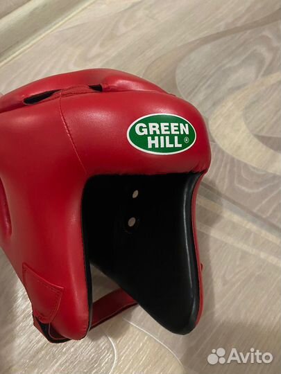 Боксерский шлем green hill RED