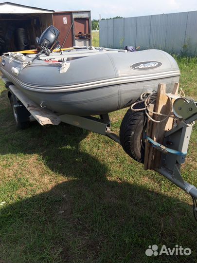 Лодка пвх Гладиатор, с мотором 9,9