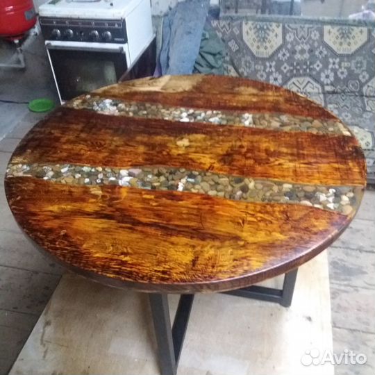 Журнальный стол Лофт.Массив дуба