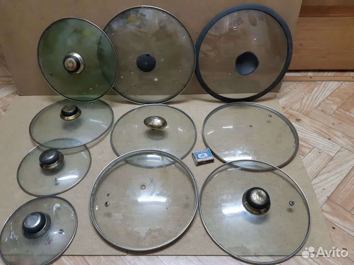 Крышки стеклянные для посуды(22шт.)