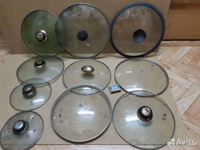 Крышки стеклянные для посуды(22шт.)