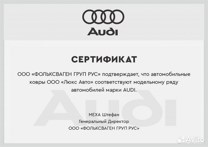 3D Коврики Audi A6 из Экокожи