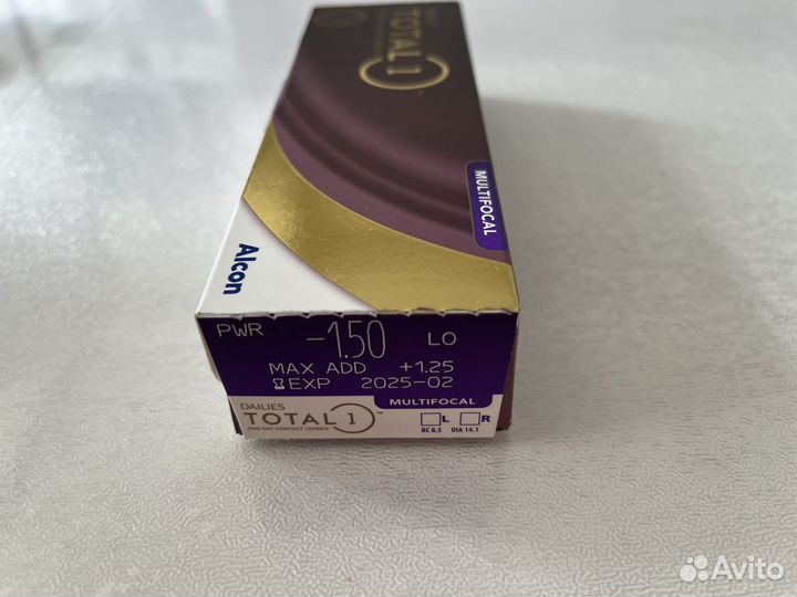 Линзы мультифокальные -1,5 +1,25 - 30 штук