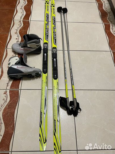 Лыжи беговые fisher 170, ботинки Solomon 38