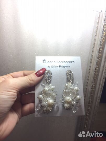 Свадебная корона и серьги