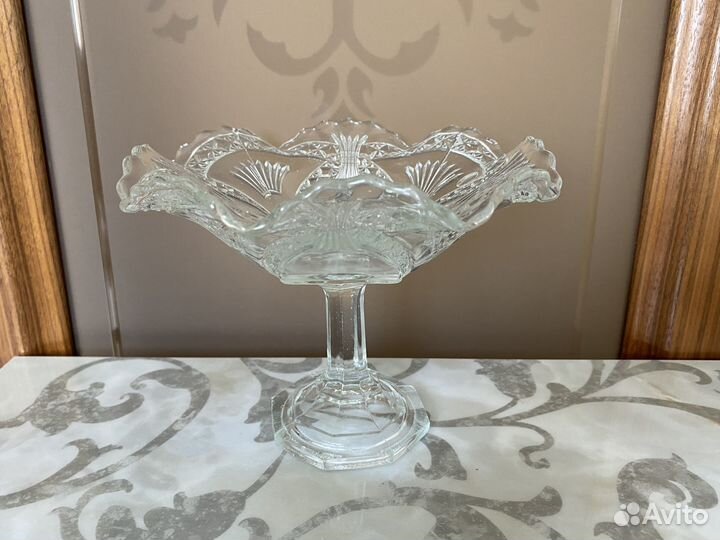 Антикварная ажурная ваза Креманка мальцов 19 век