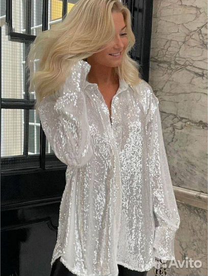 Рубашка с пайетками