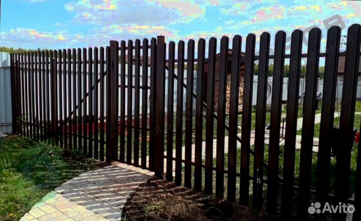 Забор из евроштакетника, калитки качественно