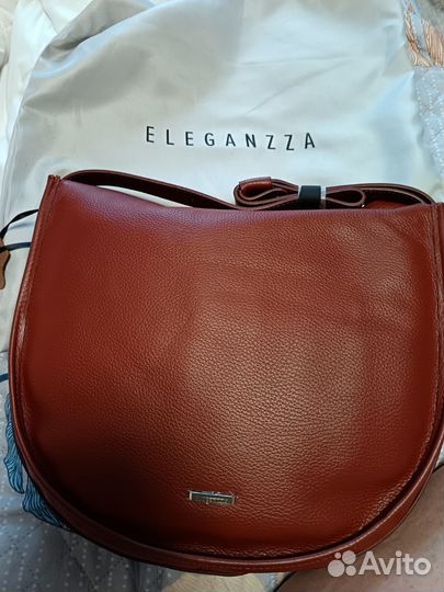 Сумка натуральная кожа италия коричневая