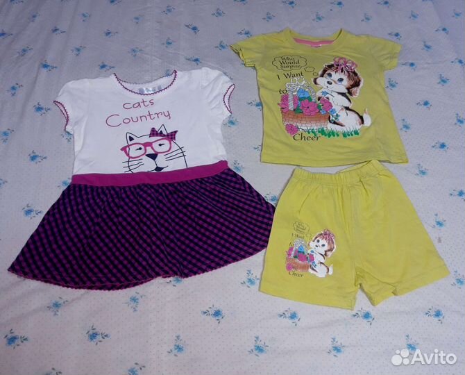 Вещи на девочку 80-86. Пакетом