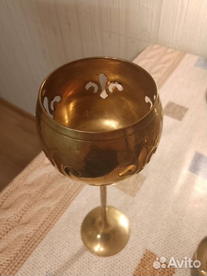 Подсвечник латунь