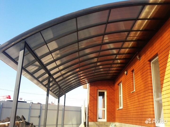Авто Навес Двускатный