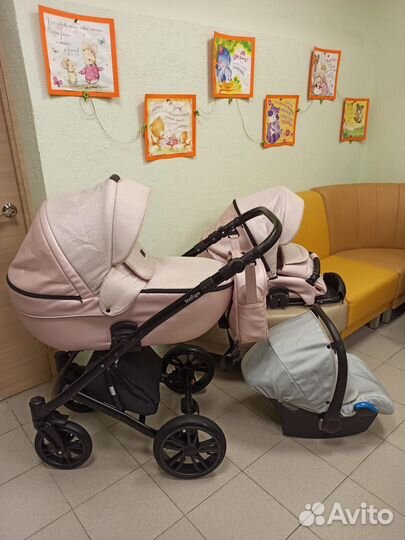 Перламутровая коляска Indigo Porto 3 в 1. Эксклюзи