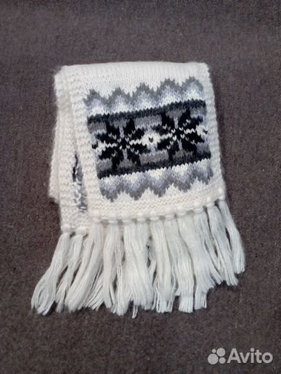 Шарф женский вязанный шерстяной