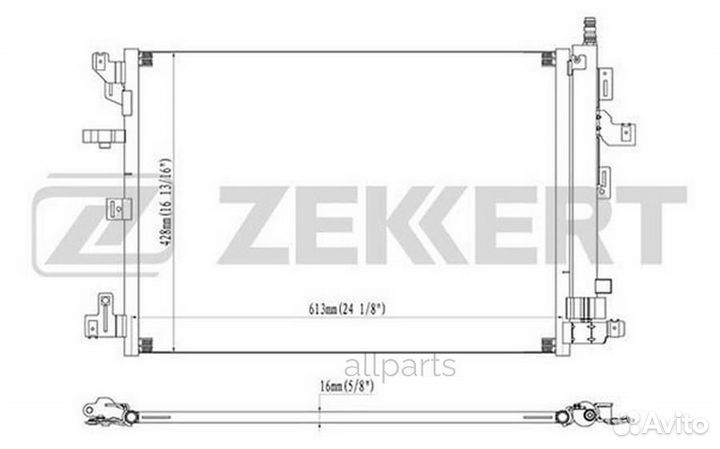 Zekkert MK-3111 Радиатор кондиционера Volvo XC90 05