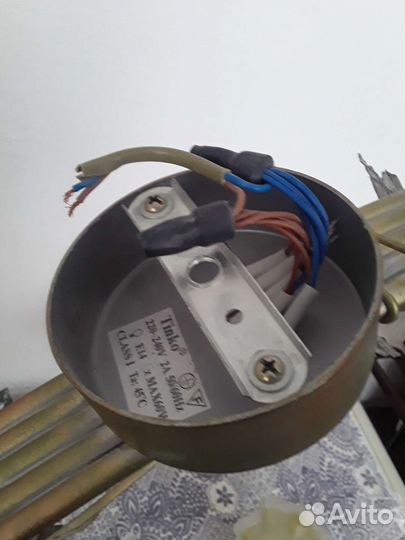 Люстра потолочная, 5 рожков,латунь,б/у