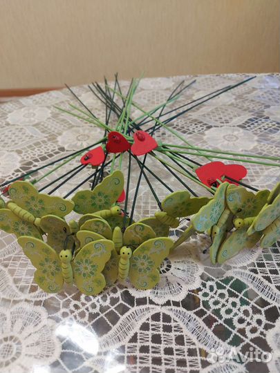 Камни, Бабочки, Сердечки декор.для творчества