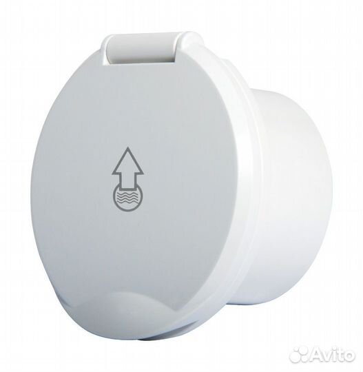 Короб с быстроразъемным штуцером, круглый, белый 1