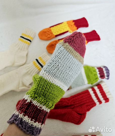 Вязаные носки ручной работы