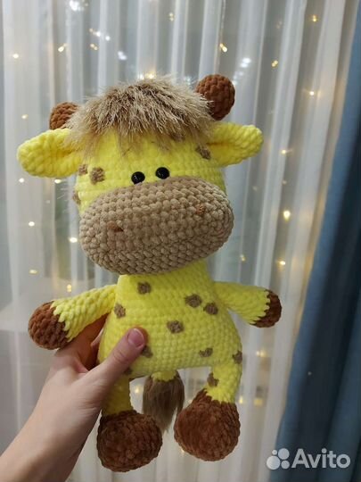 Игрушка плюшевая ручной работы Жирафик Жора