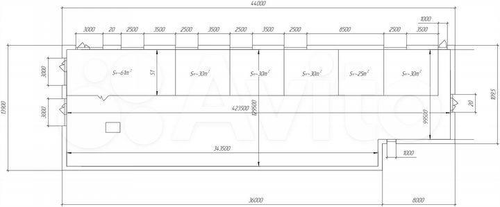 Торговая площадь, от 25 до 70 м²