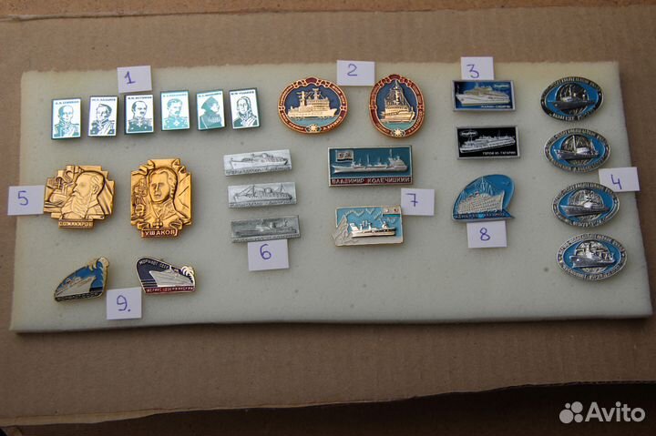 Значки Флот Корабли Нис Теплоходы Адмиралы СССР Мф