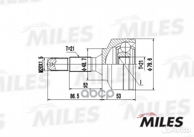 Шрус наружный peugeot 206 1.1-1.4 98- (GKN 3031